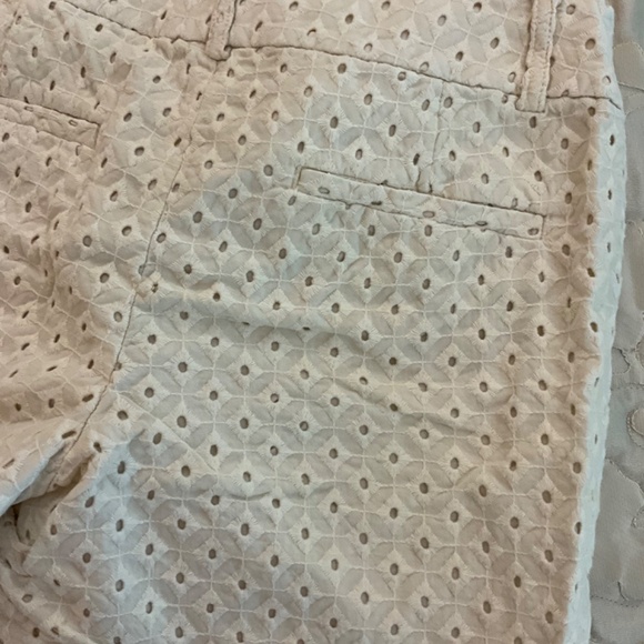 LOFT Cream Eyelet Shorts - Picture 3 of 5